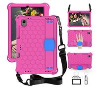 QYiD Coque pour Galaxy Tab A7 10.4" 2020, Antichoc Etui Housse EVA Enfants Antichoc Protecteur avec Poignée Support et Bretelles pour 10.4 Pouces Galaxy Tab A7 2020 SM-T500/ T505/ T507, Rose/Bleu