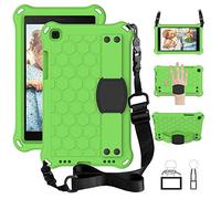 QYiD Coque pour Galaxy Tab A7 10.4" 2020, Antichoc Etui Housse EVA Enfants Antichoc Protecteur avec Poignée Support et Bretelles pour 10.4 Pouces Galaxy Tab A7 2020 SM-T500/ T505/ T507, Vert/Noir