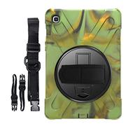 QYiD Coque pour Galaxy Tab Active Pro 10.1, Heavy Duty Robuste Antichoc Protection avec 360 Rotatif Kickstand/HandStrap, Ceinture d'épaule pour Galaxy Tab Active Pro 10.1 SM-T540/T547 (Camflage)