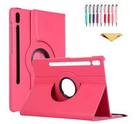 QYiD Coque pour Galaxy Tab S6 10.5" 2019 SM-T860/T865, Coque de Protection Support Rotatif à 360 Degrés Folio étui Case Fonction Sommeil/Réveil pour Galaxy Tab S6 10.5 zoll 2019, Rose