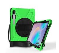 QYiD Coque pour Galaxy Tab S6, Heavy Duty Antichoc Robuste Protection Cover avec 360 Rotatif Kickstand/HandStrap, Ceinture d'épaule pour Samsung Galaxy Tab S6 10.5" (2019) / SM-T860 / SM-T865, Vert