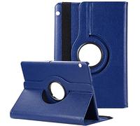 QYiD Coque pour Huawei MediaPad T5 10.1, Coque de Protection Support Rotatif à 360 Degrés Folio étui Case Fonction Sommeil/Réveil pour MediaPad T5 10 10.1 Pouces 2018, Bleu