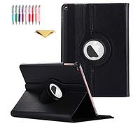 QYiD Coque pour iPad 10.2 2019/iPad 7th Generation, Coque de Protection Support Rotatif à 360 Degrés Folio étui Case Fonction Sommeil/Réveil pour iPad 7th Generation, Noir