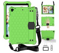 QYiD Coque pour iPad 8ème Génération 2020 / iPad 7ème 2019, Antichoc Etui Housse EVA Enfants Antichoc Protecteur avec Poignée Support et Porte-Crayons pour iPad 10.2 2020/2019, Vert/Noir