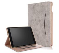 QYiD Coque pour iPad 9.7 2018/2017 Folding Stand Protective Multi-Angle Viewing Cover with Pencil Holder & Auto Wake/Sleep for Apple iPad 9.7 (2018) / Apple iPad 9.7 (2017)(Gris)