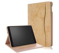 QYiD Coque pour iPad 9.7 2018/2017 Folding Stand Protective Multi-Angle Viewing Cover with Pencil Holder & Auto Wake/Sleep for Apple iPad 9.7 (2018) / Apple iPad 9.7 (2017)(Khaki)