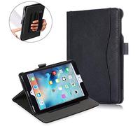 QYiD Coque pour iPad Mini 5 2019 / iPad Mini 4, Folding Stand Smart Protective Multi-Angle Viewing Cover with Pencil Holder & Auto Wake/Sleep for iPad Mini 5th Generation 7.9" (Noir)