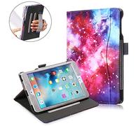 QYiD Coque pour iPad Mini 5 7.9" 2019, Folding Stand Smart Protective Multi-Angle Viewing Cover with Pencil Holder & Auto Wake/Sleep for iPad Mini 4/Mini 5 7.9" (Milky Way)