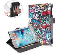 QYiD Coque pour iPad Mini 5 7.9" 2019, Folding Stand Smart Protective Multi-Angle Viewing Cover with Pencil Holder & Auto Wake/Sleep for iPad Mini 4/Mini 5 7.9" (Changeable Cloud)