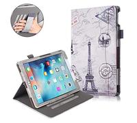 QYiD Coque pour iPad Pro 10.5" / iPad Air (3rd Generation), Folding Stand Smart Protective Multi-Angle Viewing Cover with Pencil Holder & Auto Wake/Sleep for iPad Air 10.5" 2019 (Retro Tower)