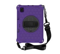 QYiD Coque pour iPad Pro 11" 2020/2018, Antichoc Léger Housse EVA Enfants Protecteur avec Support Rotatif, Porte-Crayons et Bretelles pour Apple New iPad Pro 11 Pouces 2nd/1st, Violet/Noir