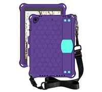 QYiD Coque pour iPad Pro 9.7, Antichoc Etui Housse EVA Enfants Antichoc Protecteur avec Poignée Support et Porte-Crayons pour iPad Pro 9.7 2016 Modle: A1674 / A1675 / A1673, Violet/Aqua