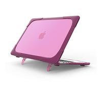 QYiD Coque pour MacBook Air 13 Pouces 2020 2019 2018 New Version A1932 A2179, 2 in 1 Rigide Shockproof Cover Protective avec Pare-Chocs en Plastique pour Apple Mac Air 13 Retina avec Touch ID, Violet