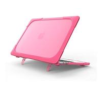 QYiD Coque pour MacBook Pro 13 Pouces 2019 2018 2017 2016 A2159 A1989 A1706 A1708, 2 in 1 Rigide Shockproof Cover Matte Protective avec Pare-Chocs en Plastique pour Mac Pro 13 Touch Bar, Rose