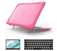 QYiD Coque pour MacBook Pro 13 Pouces 2020 A2251/A2289, 2 in 1 Rigide Shockproof Protective avec Couverture de Clavier & Protection d'écran pour MacBook Pro 13" avec Retina Display & Touch Bar, Rose