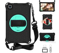 QYiD Coque pour MediaPad M6 Turbo 8.4, Antichoc Léger Housse EVA Enfants Protecteur avec Support Rotatif et Bretelles pour Huawei MediaPad M6 Turbo 8.4 (2019) / VRD-AL10 / VRD-W10, Violet/Noir