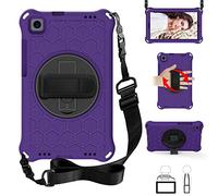 QYiD Coque pour MediaPad M6 Turbo 8.4, Antichoc Léger Housse EVA Enfants Protecteur avec Support Rotatif et Bretelles pour Huawei MediaPad M6 Turbo 8.4 (2019) / VRD-AL10 / VRD-W10, Noir/Bleu