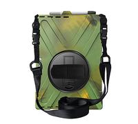 QYiD Coque pour Microsoft Surface Pro 7 / Pro 6 / Pro 5 / Pro 2017/ Pro 4 / Pro LTE, Heavy Duty Antichoc Protection with Pen Holder 360 Rotatable Kickstand, Shoulder Belt, Camouflage