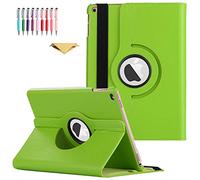 QYiD Coque pour New iPad 9.7 Pouces 5th/6th Generation 2018/2017, Coque de Protection Support Rotatif à 360 Degrés Case Fonction Sommeil/Réveil pour Apple iPad 9.7 Pouces, iPad Pro 9.7/Air 2/Air, Vert