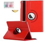 QYiD Coque pour New iPad 9.7 Pouces 5th/6th Generation 2018/2017, Coque de Protection Support Rotatif à 360 Degrés Case Fonction Sommeil/Réveil pour Apple iPad 9.7 Pouces, iPad Pro 9.7/Air 2/Air, Rose