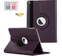 QYiD Coque pour New iPad 9.7 Pouces 5th/6th Generation 2018/2017, Coque de Protection Support Rotatif à 360 Degrés Case Fonction Sommeil/Réveil pour iPad 9.7 Pouces, iPad Pro 9.7/Air 2/Air, Violet