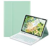 QYiD Étui clavier pour iPad Pro 11" 2021, iPad Air 4ème génération 11" 2020, coque intelligente légère avec clavier amovible pour iPad Pro 11 3e/2e/1ère génération, iPad Air 4e génération, vert