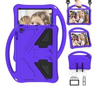 QYiD Étui pour Galaxy Tab A 10.1 2019 (SM-T510/T515), léger EVA Protecteur Coque pour enfants avec support convertible & bandoulière pour 10.1 pouces Galaxy Tab A SM-T510 SM-T515, violet