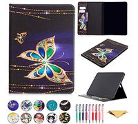 QYiD Etui pour Galaxy Tab A 8.0 2019, Coque P200, Housse de Protection Etui Flip Cover avec Card Holder & Stylus pour Samsung Galaxy Tab A 8.0" avec S Pen SM-P200/P205, Grand Papillon