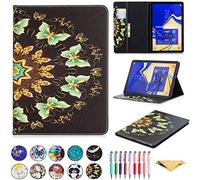 QYiD Etui pour Huawei MediaPad M5 8.4, Housse de Protection Etui Flip Cover avec Card Holder & Stylus pour Huawei M5 8 8.4 Pouces 2018, Papillon Rond