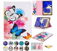 QYiD Etui pour iPad Mini, iPad Mini 2, iPad Mini 3, iPad Mini 4, Housse de Protection Etui Flip Cover avec Card Holder & Stylus pour Apple iPad Mini 1/2/3/4, Papillon Bleu