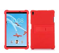 QYiD Étui pour tablette Lenovo Tab 4 10 (TB-X304F/N), housse en silicone souple à l'épreuve des chocs Protection Cover pour Lenovo Tab 4 10.1 pouces Tablette 2017 (modèle : TB-X304), rouge