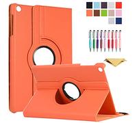 QYiD Galaxy Tab 3 8.0 SM-T310 SM-T311, Coque de Protection Support Rotatif à 360 Degrés Folio étui Case Fonction Sommeil/Réveil pour Samsung Galaxy Tab 3 8.0 Pouces SM-T310/SM-T311, Orange