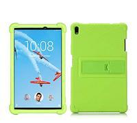 QYiD Housse pour Lenovo Tab 4 10 Plus, Housse en silicone souple à l'épreuve des chocs Protection Cover pour 2017 Lenovo Tab 4 10.1" Plus (Modèle : TB-X704), Vert