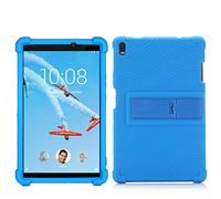 QYiD Housse pour Lenovo Tab 4 10 Plus, Housse en silicone souple à l'épreuve des chocs Protection Cover pour 2017 Lenovo Tab 4 10.1" Plus (Modèle : TB-X704), Bleu