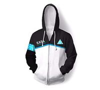 QYIFIRST Anime Impression 3D Unisexe Hoodie Manches Longues Sweatshirt Become Human Cosplay Déguisement Sweat à Capuche Blanc S (Tour de Poitrine 104cm)