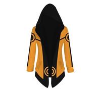 QYIFIRST Homme Femme Anime Veste à Capuche Hoodie Pullover à Capuche Manches Longues Manteau Rikudousennin Uzumaki Pélerine Pullover Sweatshirt Coupe-vent Orange M (Chest 106cm)