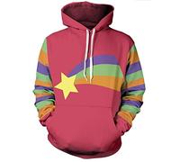 QYIFIRST Impression 3D Anime Unisexe Sweat à Capuche Hoodie Small Town Costume Cosplay Adulte Rose EU Size L