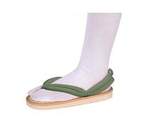 QYIFIRST Kimetsu no Yaiba Genya Shinazugawa Cosplay Sabots pantoufle Chaussures en bois Chaussons Sandales Costume vert Unisexe 37 (Inside length 23cm)
