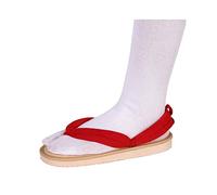 QYIFIRST Kimetsu no Yaiba Kyojuro Rengoku Cosplay Sabots pantoufle Chaussures en bois Chaussons Sandales Costume Rouge Unisexe 37 (Inside length 23cm)