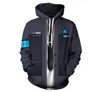 QYIFIRST Pull à Capuche Anime Homme Femme Sweatshirt Become Human Costume Cosplay Noir EU Size M