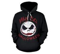 QYIFIRST Pull à Capuche Before Christmas Weihnachten Jack Halloween Cosplay Costume Anime Unisexe Impression 3D Streetwear Homme Femme Noir 4XL(Chest 122cm)