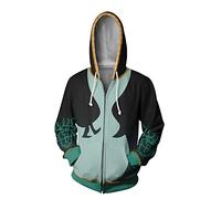 QYIFIRST Sweat à Capuche Link Pull à Capuche Cosplay Costume Manches Longues Sweatshirt Unisexe Impression 3D Anime Noir/Bleu M (Chest 107cm)
