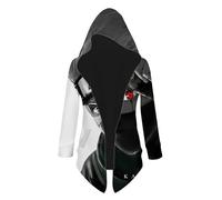 QYIFIRST Unisexe Anime Impression 3D Hoodie Hatake Kakashi Manches Longues Sweatshirt Cosplay Costume Pullover Lange Ärmel Coupe-vent Manteau Noir XL (Chest 114cm)