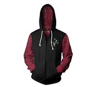 QYIFIRST Veste Homme Dracule Mihawk Manteau Cosplay Costume Sweat à Capuche Fermeture éclair Imprimé Clair avec Poches Violet/Noir L (Chest 110cm)