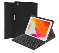 QYiiD Clavier Coque pour iPad Mini 5e Génération, Étui iPad Mini 4, Français AZERTY Clavier Bluetooth Détachable Magnétique avec Fente pour Stylo pour iPad Mini 3/2/1, Noir