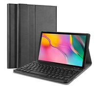 QYiiD Coque Clavier pour Galaxy Tab A 10.1 2019 SM-T510/T515, Français AZERTY Clavier Bluetooth sans Fil Etui Multiposition Housse Cover Légère pour Tab A 10.1 2019,Noir