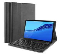 QYiiD Coque Clavier pour Huawei MediaPad M5 10.8 / M5 10.8 Pro 2018, Français AZERTY Clavier Bluetooth sans Fil Etui Multiposition Housse Cover Légère pour 10.8" Huawei M5 10.8/ M5 Pro 10.8, Noir
