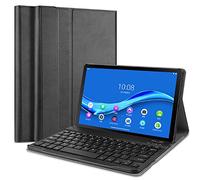 QYiiD Coque Clavier pour Lenovo Tab M10 Plus 10.3 Pouces FHD (TB-X606F / TB-X606X), AZERTY Clavier Bluetooth sans Fil Etui Multiposition Housse Cover Légère pour Lenovo M10 FHD Plus 10.3", Noir