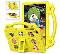 QYiiD Coque Enfant pour Fire HD 10 & 10 Plus Tablet (11th Generation, 2021 Release) 10.1", Légère Coque de Protection Enfant avec Poignée Anti-dérapants, Support Pivotant pour Fire HD 10 2021, Jaune