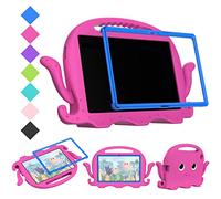QYiiD Coque Enfant pour Galaxy Tab A7 10.4 2022 (SM-T509)/2020 (SM-T500/SM-T505) avec Protection Écran, Coque de Protection Enfant avec Poignée Anti-dérapants, Bandoulière, Rose